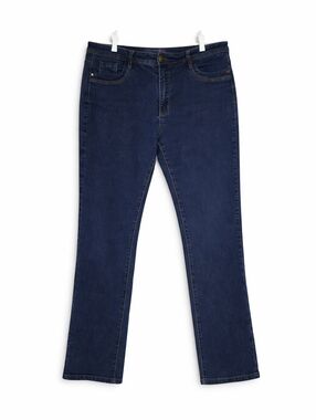 Santana Classic Dark Wash Mid-Rise Straight Leg Jeans Classic Everyday Essential